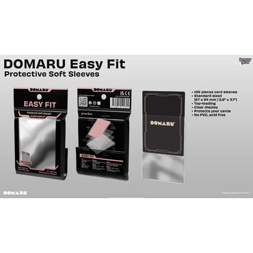 Domaru Easy Fit (soft Sleeves): Standard Size Clear Sleeves (100ct)