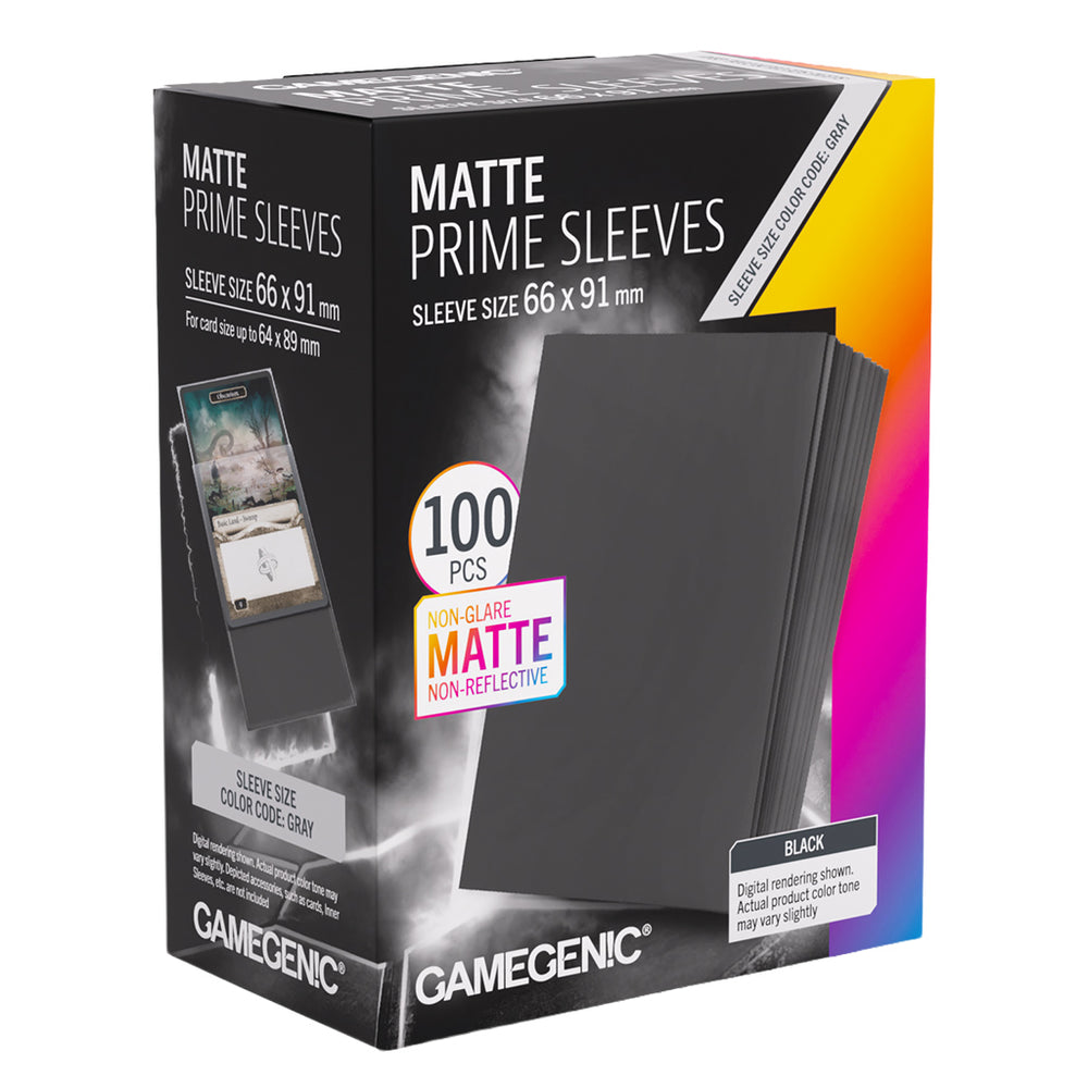 Matte Prime Sleeves Black 66x91