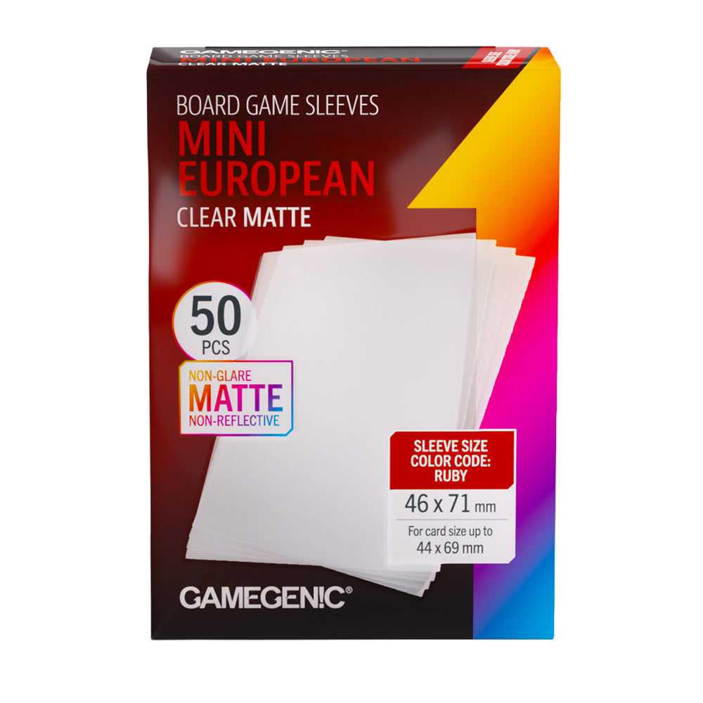 Board Game Sleeves Mini European Clear Matte