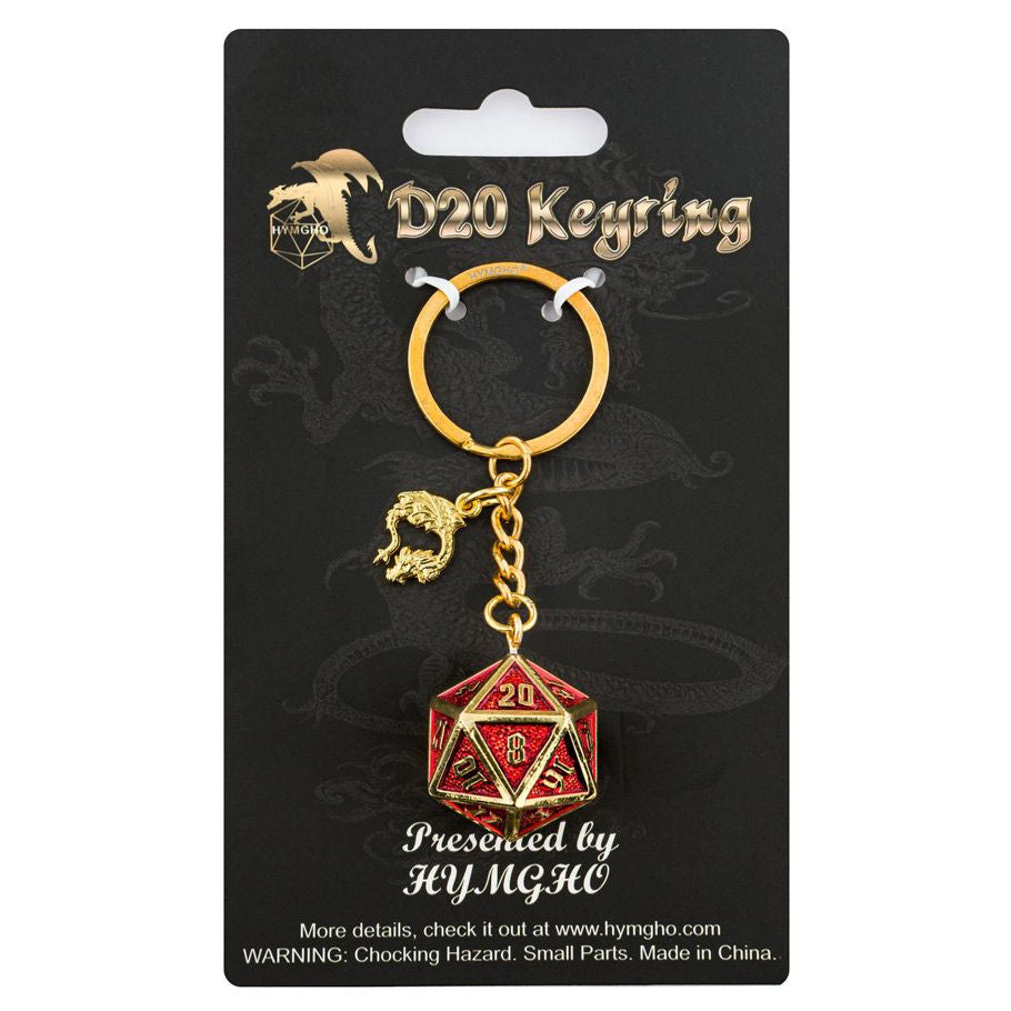 Keychain: d20 Draconis: Gold & Ruby