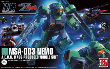 Bandai HGUC #150 1/144 MSA-003 Nemo "Mobile Suit Zeta Gundam"