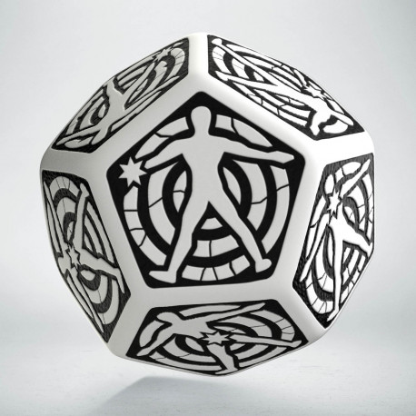 D12 White & Black Hit Location Die