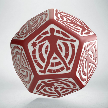 D12 Red & White Hit Location Die