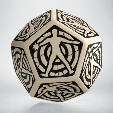 D12 Beige & Black Hit Location Die