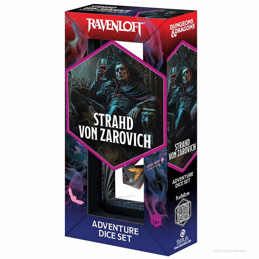 Sirius Dice: Dungeons And Dragons: 7ct Adventure Dice (sharp-edged): Darklord Strahd Von Zarovich