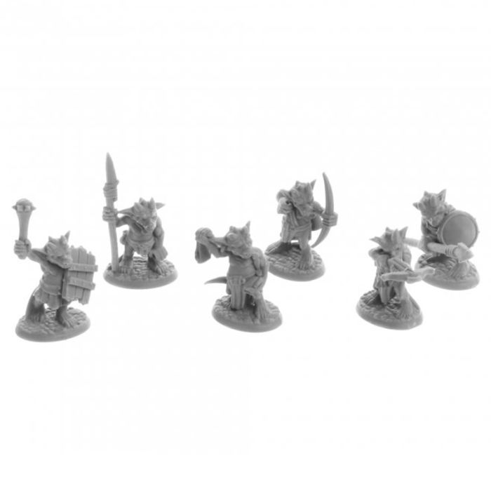 Reaper Miniatures: Dungeon Dwellers: Ratpelt Kobold Warriors (6)