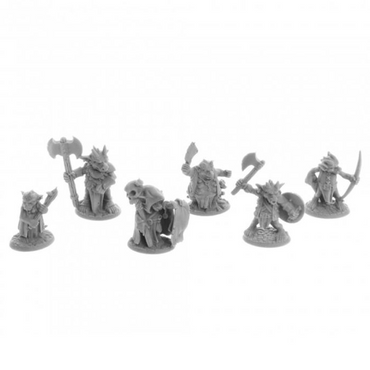 Reaper Miniatures: Dungeon Dwellers: Ratpelt Kobold Leaders (6)