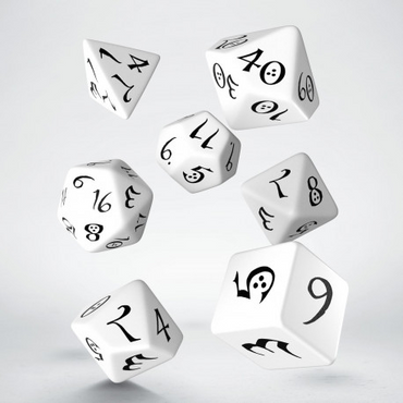 Classic RPG White & Black Dice Set