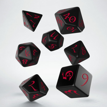 Classic RPG Black & Red Dice Set