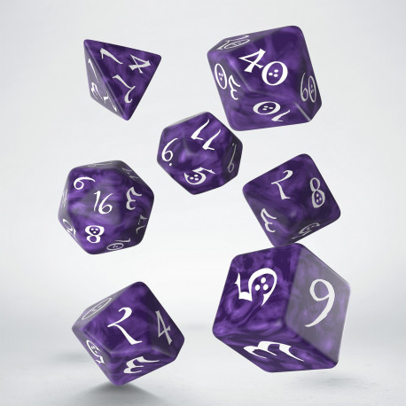 Classic RPG Lavender & White Dice Set
