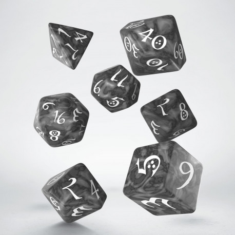 Classic RPG Smoky & White Dice Set