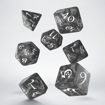 Classic RPG Smoky & White Dice Set