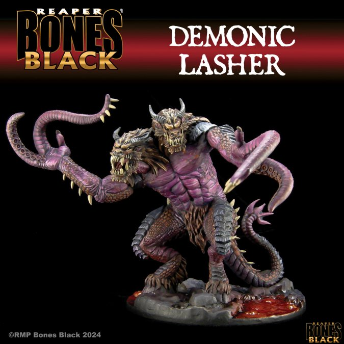 Reaper Miniatures: Demonic Lasher: Bones Black Deluxe Boxed Set