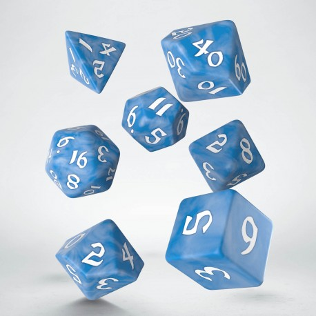 Classic Runic Glacier & White Dice Set