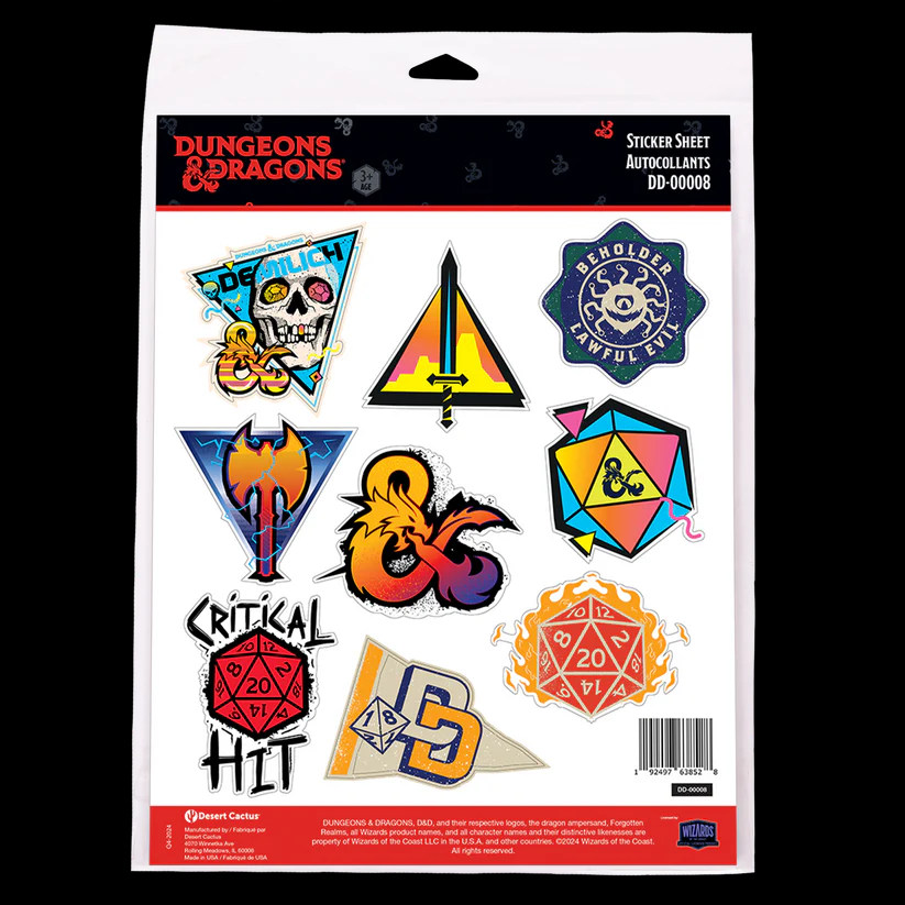 Dungeons & Dragons: Sticker Sheet DD-00008