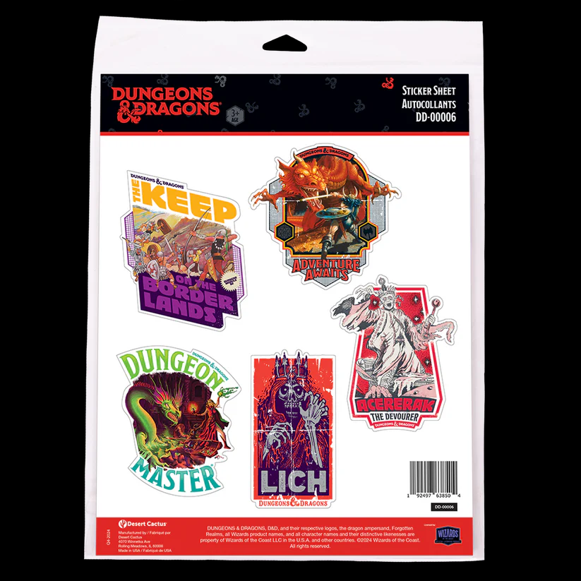 Dungeons & Dragons: Sticker Sheet DD-00006