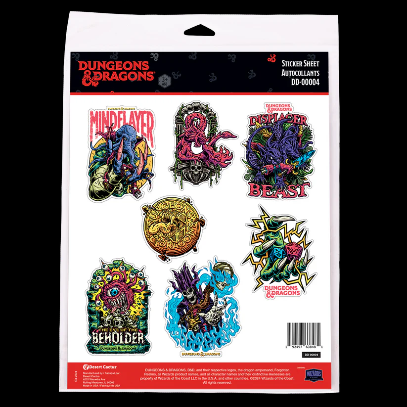 Dungeons & Dragons: Sticker Sheet DD-00004