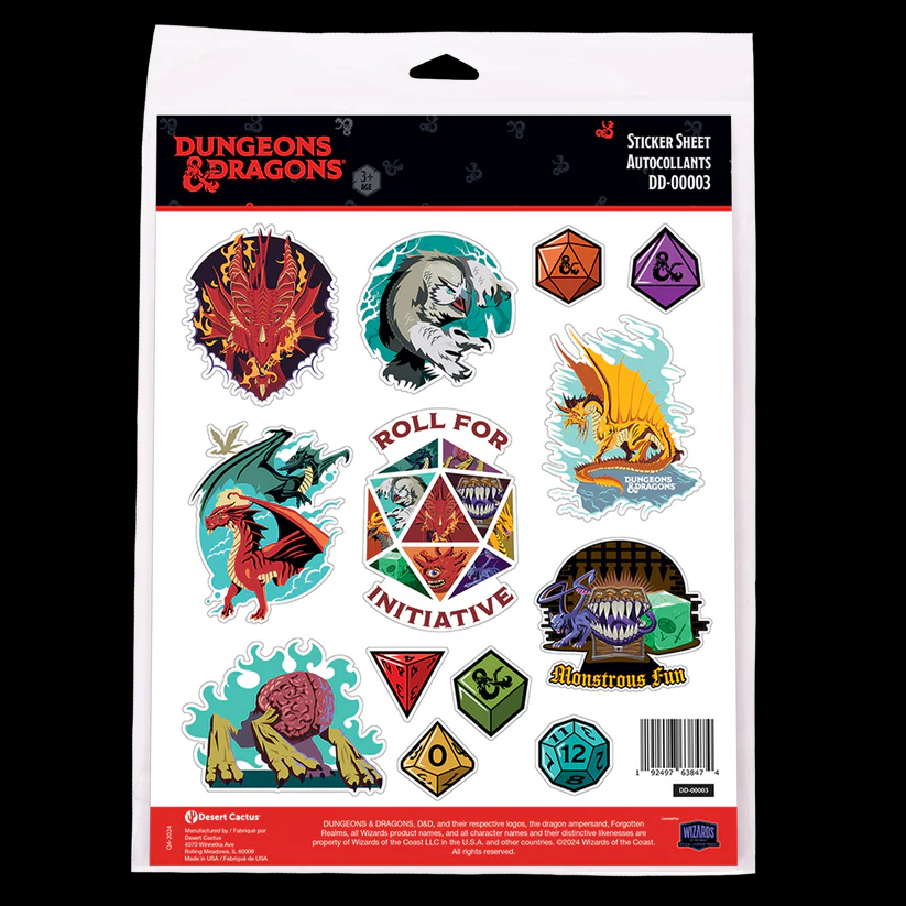 Dungeons & Dragons: Sticker Sheet DD-00003