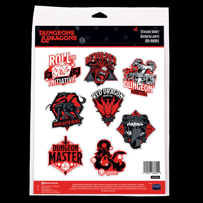 Dungeons & Dragons: Sticker Sheet DD-00001