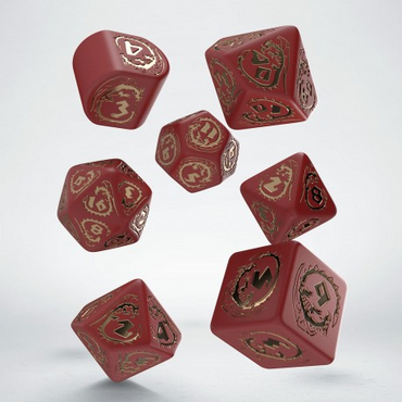 Dragons Modern Dice Set: Ruby