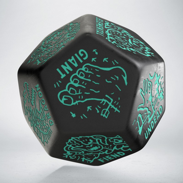 Monster Generator Die: Black & Turquise