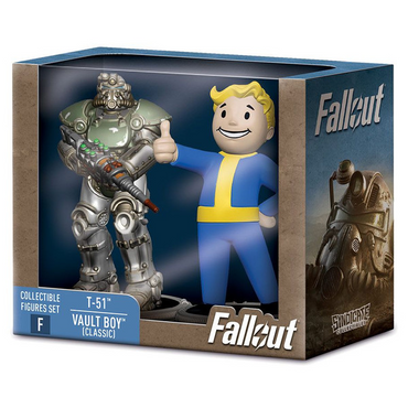 Fallout Collectible Figures Set T-51 & Vault Boy (Classic)