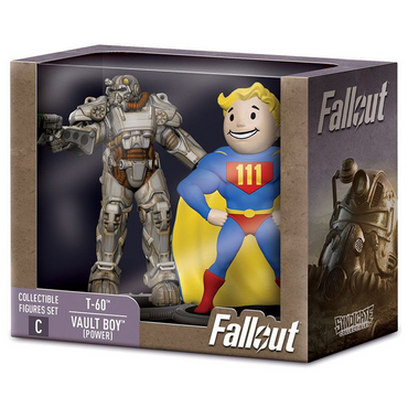 Fallout Collectible Figures Set T-60 & Vault Boy (Power)