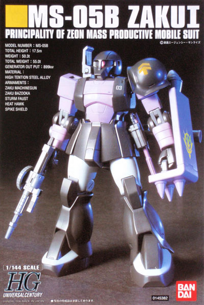 Bandai 1/144 HGUC ZakuIBlack Tri Stars