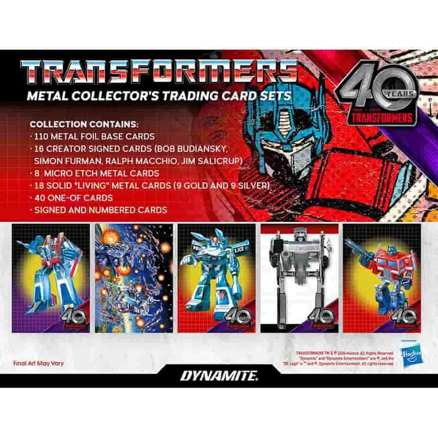 Transformers 40th Anniversary Metal Collector’s Trading Cards Blaster Box