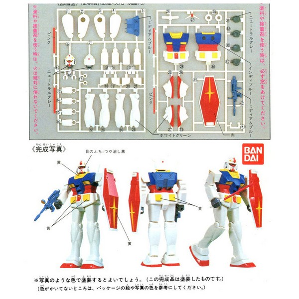 Bandai First Gundam Model Series 1/144 RX-78-2 Gundam "Mobile Suit Gundam"