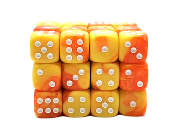 Old School 36ct 12mm D6 Dice Set: Vorpal - Yellow & Orange