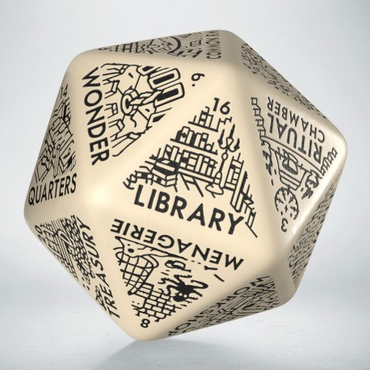 Dungeon Generator Die: Beige & Black