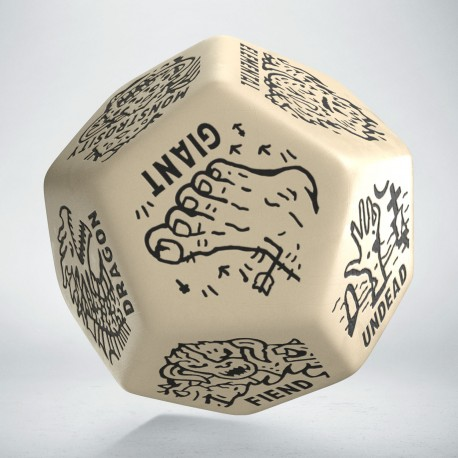 Monster Generator Die: Beige & Black