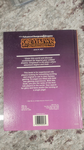 Dungeons & Dragons D&D AD&D Greyhawk Adventures Vintage RPG TSR Hardcover