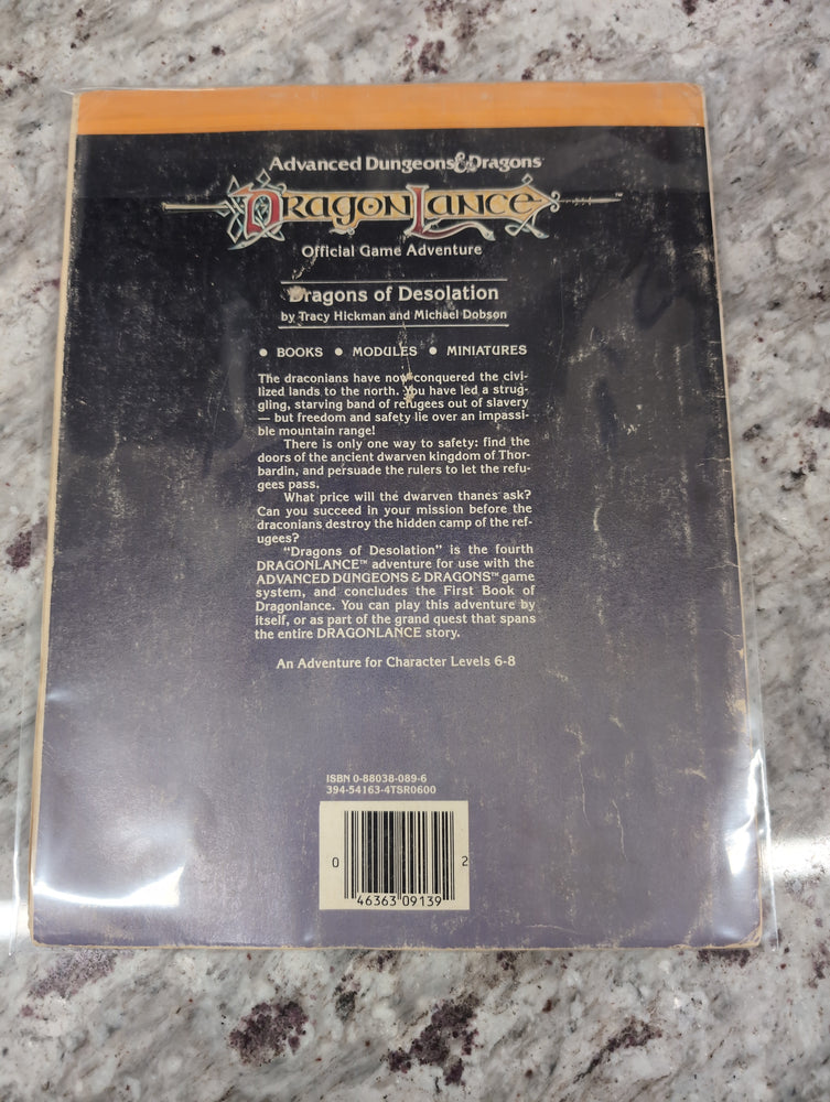 Dungeons and Dragons 1e Dragonlance - DL4 Dragons of Desolation TSR 9139