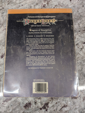 Dungeons and Dragons 1e Dragonlance - DL4 Dragons of Desolation TSR 9139