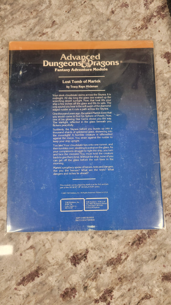 Lost Tomb of Martek - AD&D Advanced Dungeons & Dragons TSR 9054