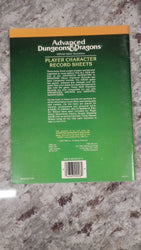 1980 AD&D REF2 Player Character Record Sheets TSR 9028