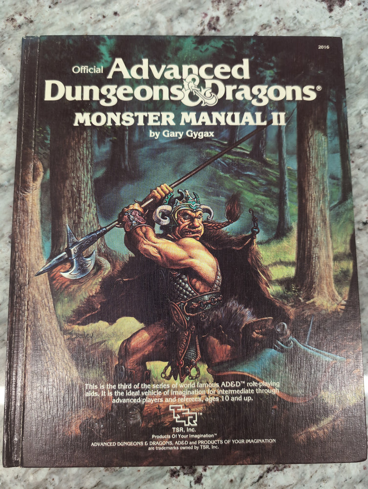 Advanced Dungeons and Dragons Monster Manual II Hardcover Gary Gygax