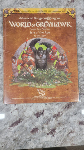 Advanced Dungeons and Dragons Module WG6 Greyhawk Isle of the Ape 9153