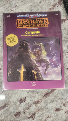 TSR WG9 GREYHAWK ADVENTURES Module GARGOYLE 9251 Advanced Dungeons & Dragons D&D