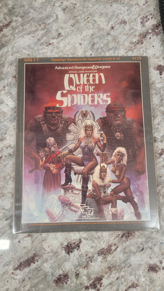 Advanced Dungeons & Dragons AD&D Queen Of The Spiders 9179 TSR 1986 NO MAP BOOK