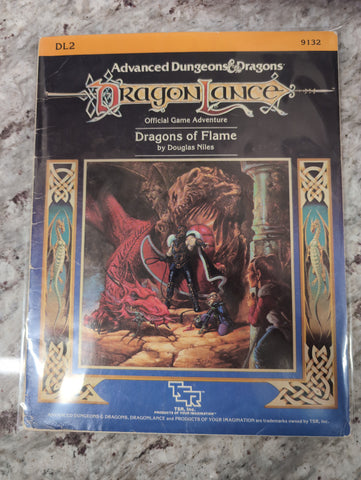 TSR Advanced Dungeons & Dragons Dragonlance DL2 Dragons of Flame 9132 1984