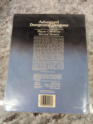 TSR Advanced Dungeons & Dragons Player Character Record Sheets MPN 9028 1988