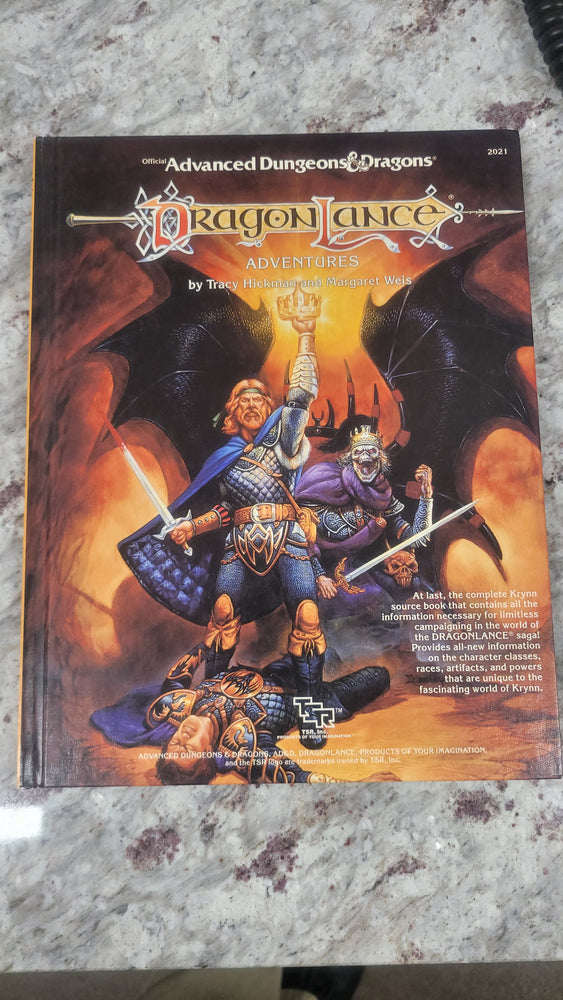 TSR Advanced Dungeons & Dragons Dragonlance Adventures 1987