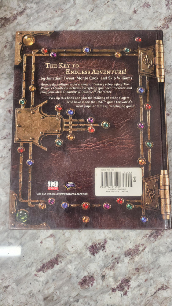 Dungeons & Dragons Player's Handbook: Core Rulebook 1 - Hardcover 3.0