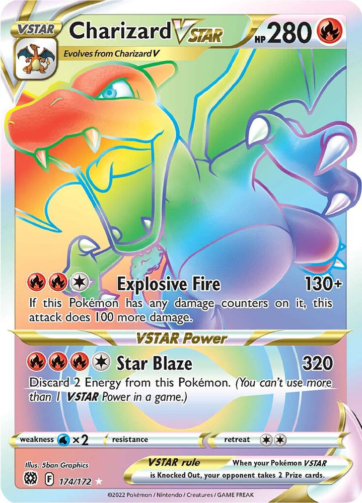 pokemon sword and shield charizard card Charizard VSTAR (174/172) [Sword & Shield: Brilliant Stars]
