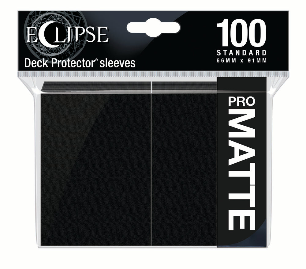 Eclipse Matte Standard Sleeves: Jet Black (100)