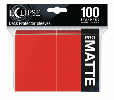 Eclipse Matte Standard Sleeves: Apple Red (100)