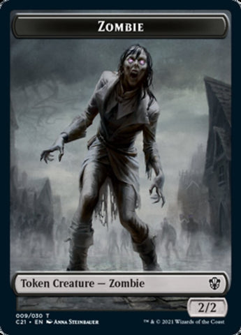 Zombie // Spirit Double-Sided Token [Commander 2021 Tokens]